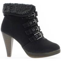 chaussmoi boots low black woman to 95 cm heels womens low ankle boots  ...