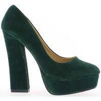 Chaussmoi Green heels of 13cm and platform aspect suede pumps women\'s Court Shoes in green