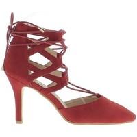 chaussmoi red shoes open sharp to 9cm with lace aspect suede heel wome ...