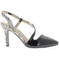 Chaussmoi Black pumps and heels 10cm open sharp snake women\'s Court Shoes in black