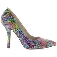 Chaussmoi Pumps large female waist multicoloured heel 12cm sharp scales women\'s Court Shoes in blue
