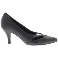 Chaussmoi Shoes large women size black sharp 8.5 cm heel women\'s Court Shoes in black