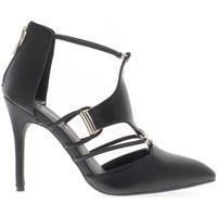 chaussmoi black shoes with thin heels of 105 cm tips sharp leather wit ...