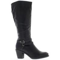 chaussmoi black women boots with thick heels of 7cm womens high boots  ...