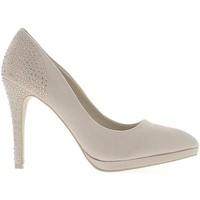 Chaussmoi Beige pumps heels of 10.5 cm and 1 tray cm rhinestones women\'s Court Shoes in BEIGE