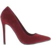 Chaussmoi Red heels pumps needle 11.5 cm tips sharp aspect suede women\'s Court Shoes in red