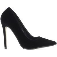 Chaussmoi Black heels pumps needle 11.5 cm tips sharp aspect suede women\'s Court Shoes in black