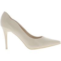 Chaussmoi Varnish beige women pumps stiletto heel 9 cm women\'s Court Shoes in BEIGE