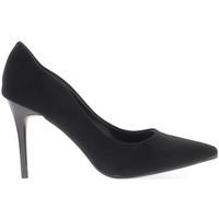 chaussmoi shoes woman bi black heel material needle 9 cm womens court  ...