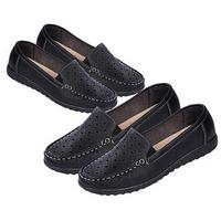 Cherwell Loafers (1 + 1 FREE), Black x 2, Size 3, Faux Leather