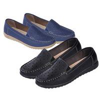Cherwell Loafers (1 + 1 FREE), Black and Royal Blue, Size 3, Faux Leather