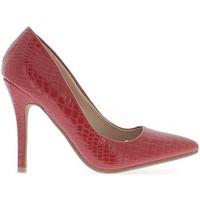 chaussmoi shoes woman varnish red 105 cm heel sharp look croco womens  ...