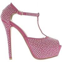 Chaussmoi Shoes women rhinestone fushias heel needle 14cm women\'s Court Shoes in pink