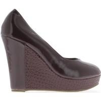 chaussmoi offset bordeaux varnished heel 115 cm and plateau womens cou ...