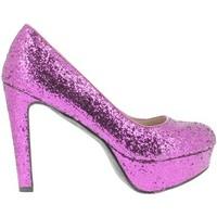 Chaussmoi Large pumps size Fuchsias to 13 sequined cm heel women\'s Court Shoes in pink