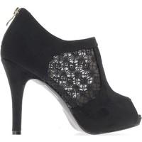Chaussmoi Black woman pumps heel end 11 cm platform 2cm open women\'s Court Shoes in black