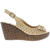 chaussmoi wedge sandals taupe with node to heel 8 5cm and tray womens  ...