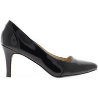 Chaussmoi Varnish black classic pumps with sharp 8cm heels women\'s Court Shoes in black