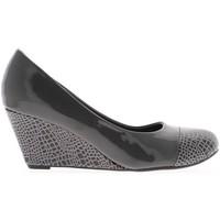 chaussmoi grey offset 65 cm high heel pumps womens court shoes in grey