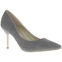 Chaussmoi Grey shoes glitter heels 8.5 cm sharp needle women\'s Court Shoes in grey