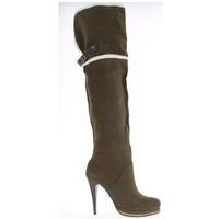 Chaussmoi Waders platform taupe 11cm heel. women\'s High Boots in brown