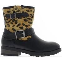 chaussmoi black women boots leopard decor womens low ankle boots in bl ...