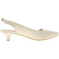 Chaussmoi Pumps large beige nail 5cm open sharp heels women\'s Court Shoes in BEIGE