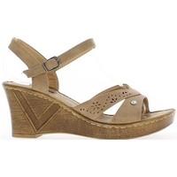chaussmoi wedge sandals taupe heel of 75 cm and 2cm tray womens sandal ...