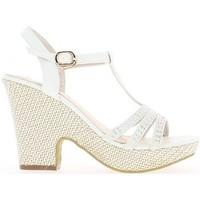 chaussmoi white sandals big heel 11cm bi material womens sandals in wh ...