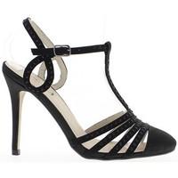 Chaussmoi 9.5 cm heel and square heel black sandals women\'s Sandals in black