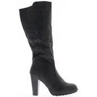 chaussmoi black women boots with thick heels of 10cm and thick soles w ...