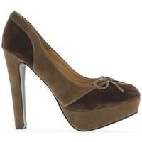 Chaussmoi Pumps platform woman moles and Brown high heel 13cm women\'s Court Shoes in brown