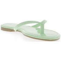 Chaussmoi Barefoot Mint Polish 0.5 cm talonette women\'s Flip flops / Sandals (Shoes) in green