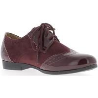 Chaussmoi Richelieux bicolores bordeaux effet daim et vernis à talon de 2 women\'s Smart / Formal Shoes in red