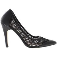 Chaussmoi Pumps open black heels of 10.5 cm and 2cm platform women\'s Court Shoes in black