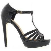 Chaussmoi 12 cm platform heel black sandals women\'s Sandals in black