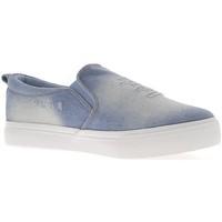 Chaussmoi Slip-on bleu jean avec griffures en toile women\'s Slip-ons (Shoes) in blue