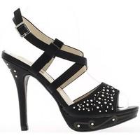 chaussmoi black sandals heels of 125 cm and 3cm tray womens sandals in ...