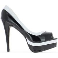 chaussmoi shoes large size black and white nail 14cm and platform heel ...