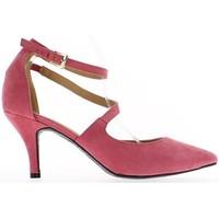 Chaussmoi Pumps large aspect pink suede heel 8, 5cm sharp women\'s Court Shoes in pink