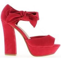 chaussmoi red heel 13cm and platform sandals womens sandals in red