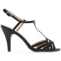 Chaussmoi Woman Sandals Black 10cm heels and platform women\'s Sandals in black