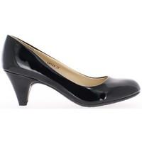 Chaussmoi Varnished black classic pumps heel 6cm round tips women\'s Court Shoes in black