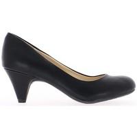 chaussmoi black classic pumps heel 6cm round tips womens court shoes i ...