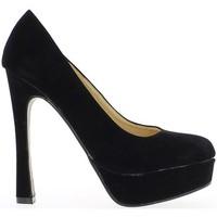 Chaussmoi Pumps look Black Suede heels of 13.5 cm and plateau women\'s Court Shoes in black