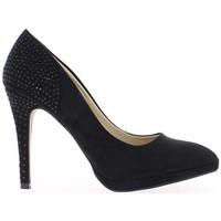 Chaussmoi Black pumps heels of 10.5 cm and 1 tray cm rhinestones women\'s Court Shoes in black
