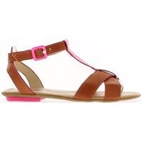 chaussmoi barefoot woman camel wide flanged womens sandals in brown