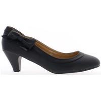 Chaussmoi Black shoes size 5.5 cm node heel side women\'s Court Shoes in black