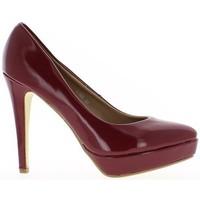Chaussmoi Bordeaux sharp end heel 12cm and platform pumps women\'s Court Shoes in red