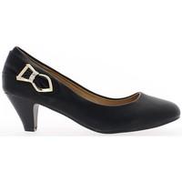 Chaussmoi Black pumps size 6cm decor rhinestone heel women\'s Court Shoes in black